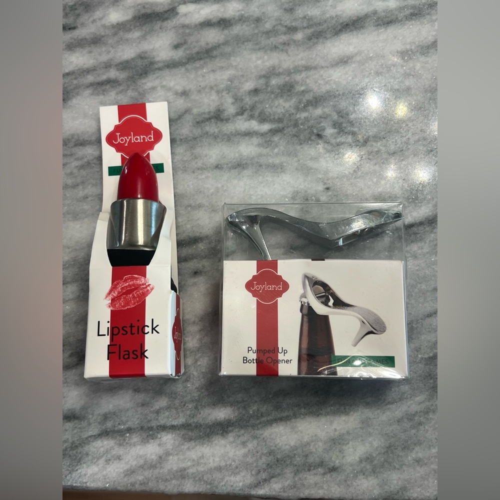 Joyland Lipstick Flask and Bottle Opener Set